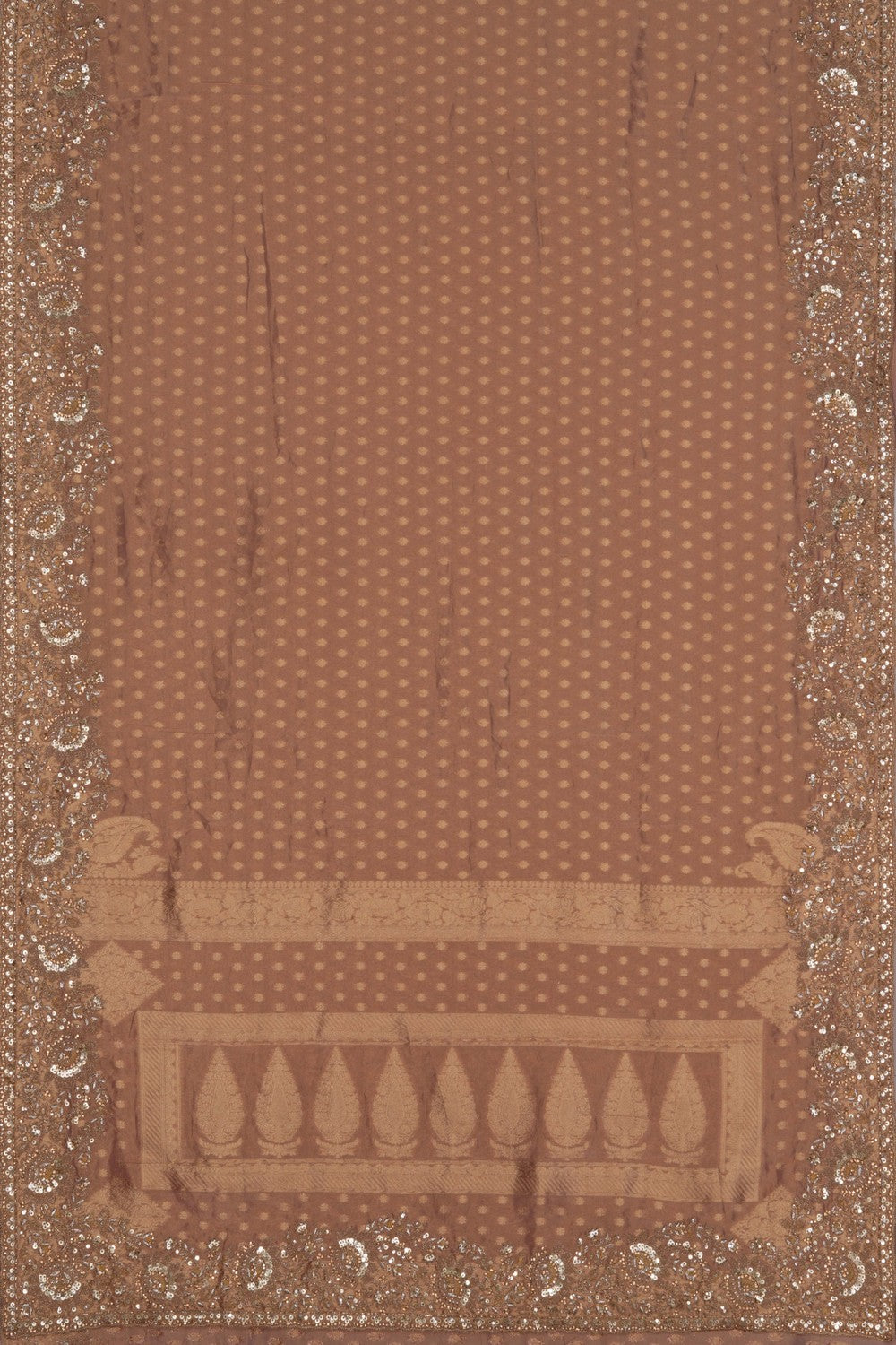 Image of Tissue Silk Embroidery Saree